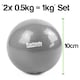 image 2 of Komodo Grey Weighted Toning Balls - 2x 0.5kg