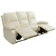 image 1 of Faux Leather 3 Seat Reclining Sofa In Ivory