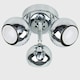 image 3 of ValueLights Retro Eyeball Polished Silver Spotlight and GU10 Spotlight LED 5W Cool White 6500K Bulb