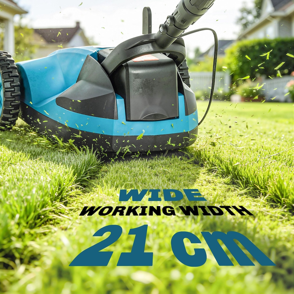 image 1 of Outsunny 18V Cordless Small Lawnmower with 2 x 4Ah Batteries & Charger