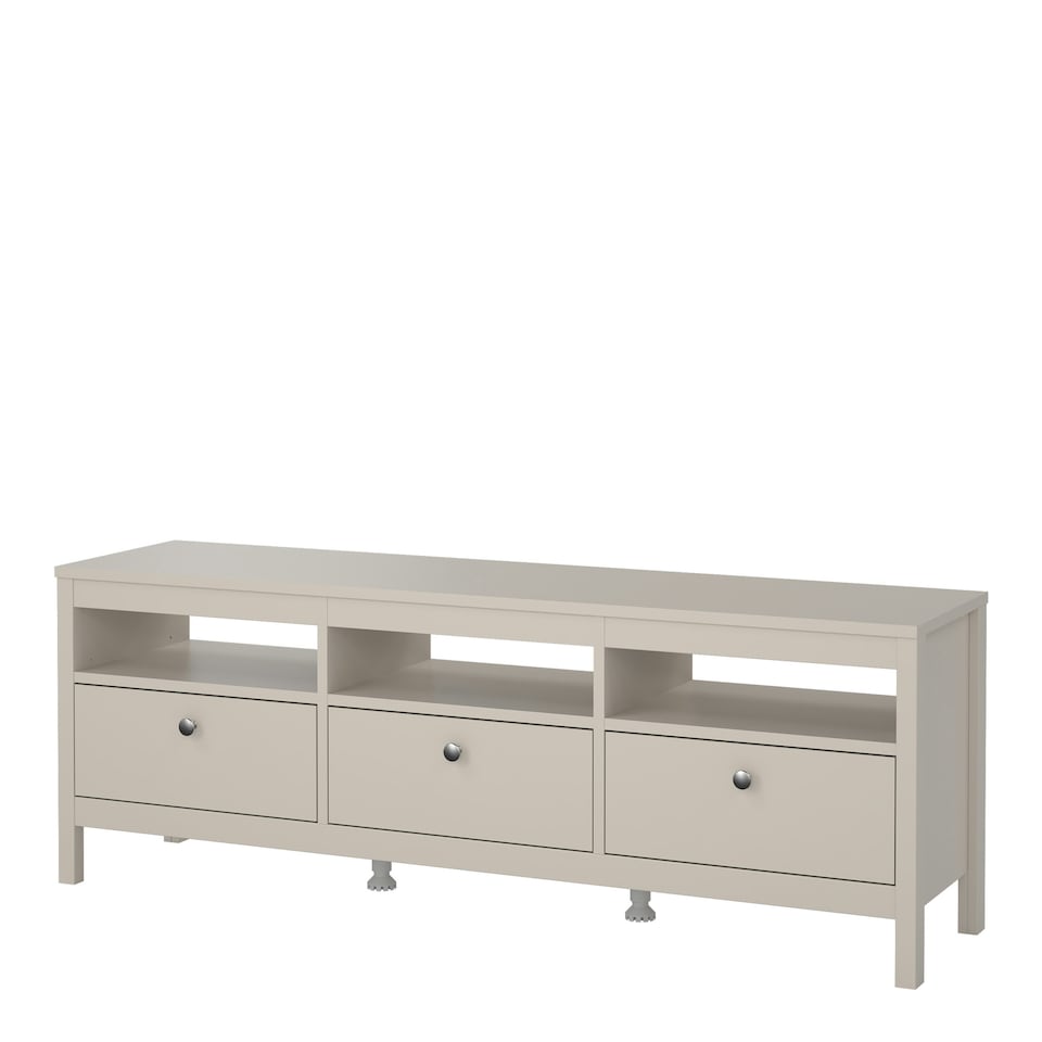 image 1 of Madrid TV Unit 3 Drawers in Cashmere Cream