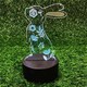 image 2 of Easter Floral Bunny Clear Acrylic Sign with LED Light Base