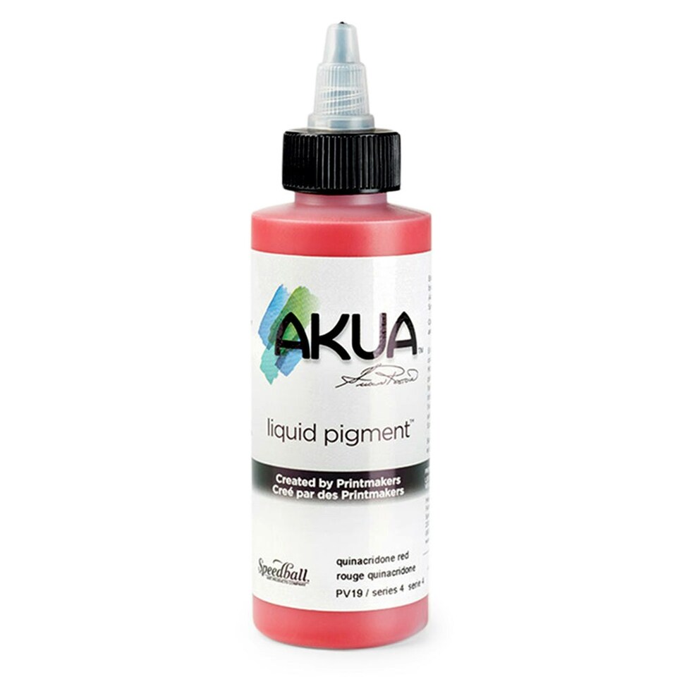 Speedball Akua Liquid Pigment, Quinacridone Red, 4oz