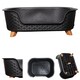 image 9 of 77cm x 58cm Black Plastic Raised Pet Basket with Legs