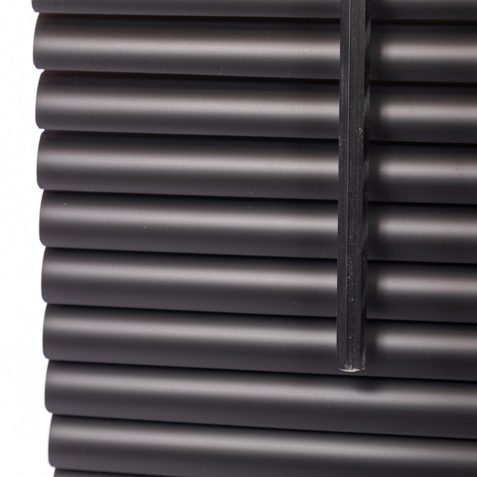 image 1 of 120 x 150cm PVC Black Home Office Venetian Window Blinds with Fixings | Black