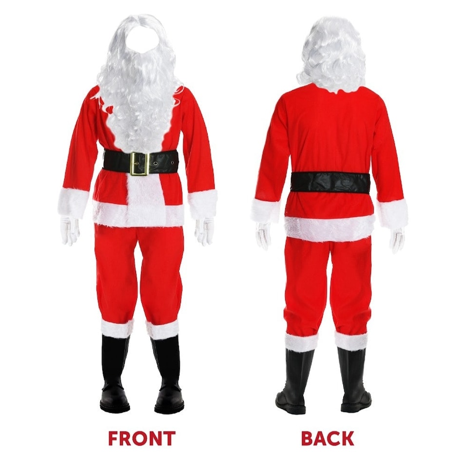 image 1 of 10 Piece Santa Costume Set | Red | 5XL