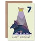 image 1 of Dinosaur Triceratops Age 7 Year Old Child Kids 7th Birthday Card