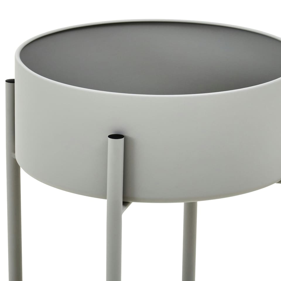 image 1 of Interiors by Premier Durable Large Grey Floor Standing Planter, Contemporary Outdoor Pot For Flowers, Sturdy Floor Planter Grey