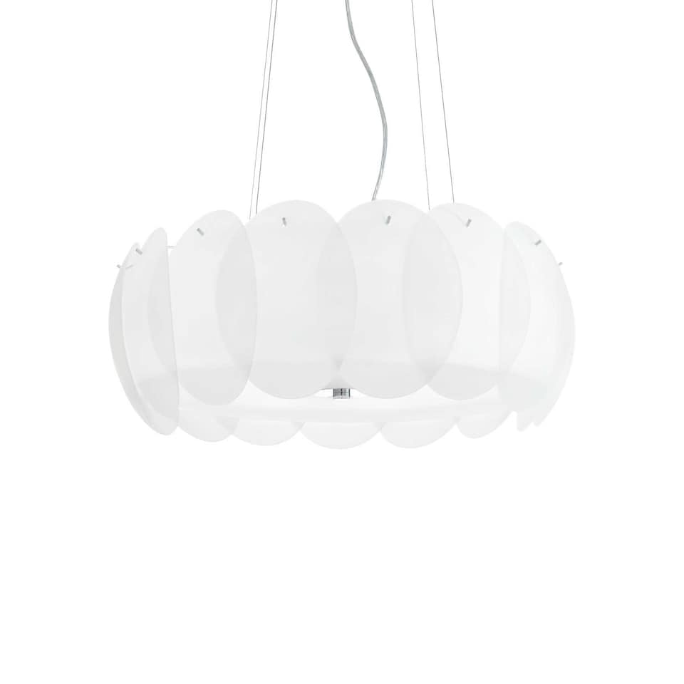 image 1 of Ovalino  8 Light  Large Ceiling Pendant White, E27