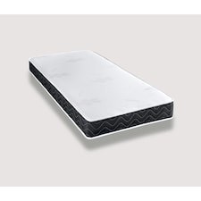 Mars Black Border Hybrid Mattress - 17cm Deep, Medium-Soft Feel | Black | Small Double