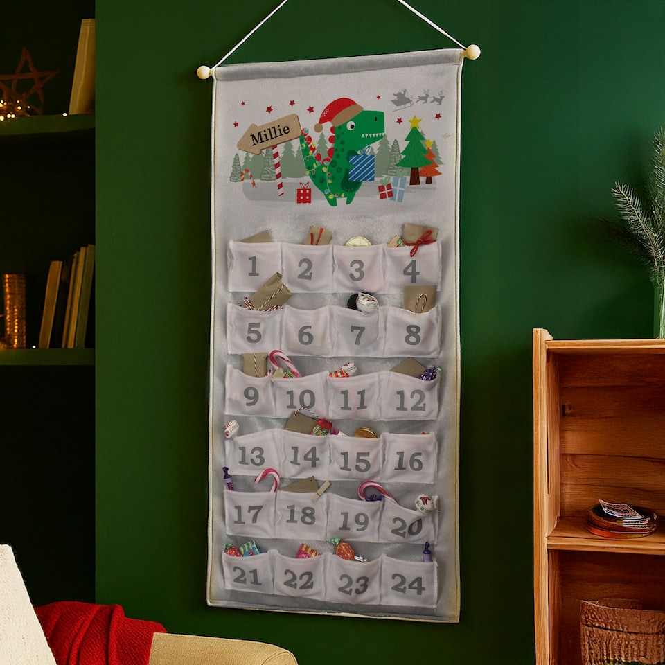 image 1 of Personalised Dinosaur Advent Calendar