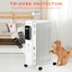 image 4 of HOMCOM 2000W Oil Filled Radiator Heater w/ 3 Heat Settings Remote Control White