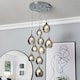 image 2 of BHS Carmella Cluster Ceiling Pendant with Smoked & Frosted Shades, Satin Chrome