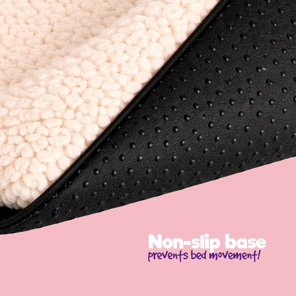 image 1 of Petlicity Self Heating Pet Bed 60x45cm - No Electricity Required - Machine Washable - Beige