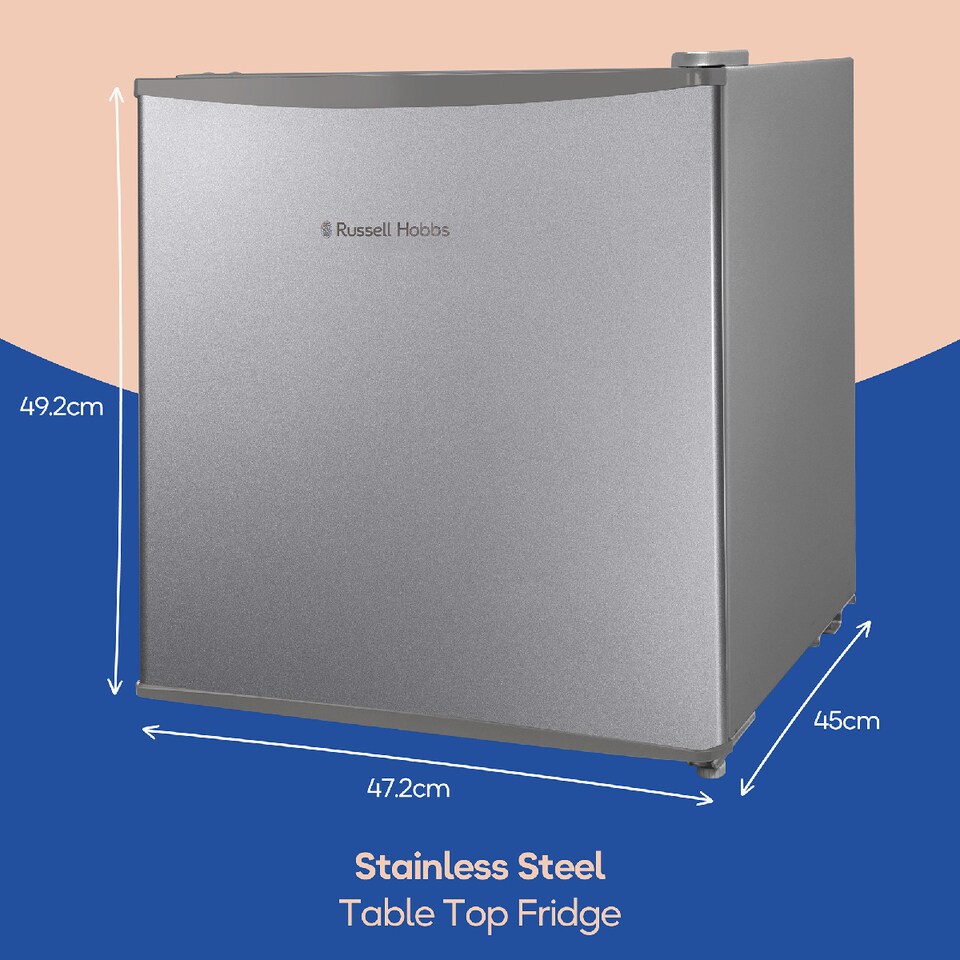 image 1 of Russell Hobbs RHTTF0E1SS 43L Table Top Fridge - Silver