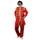 image 1 of Adults Red Pop Sergeant Costume – 60s Music Fancy Dress Outfit Red | M