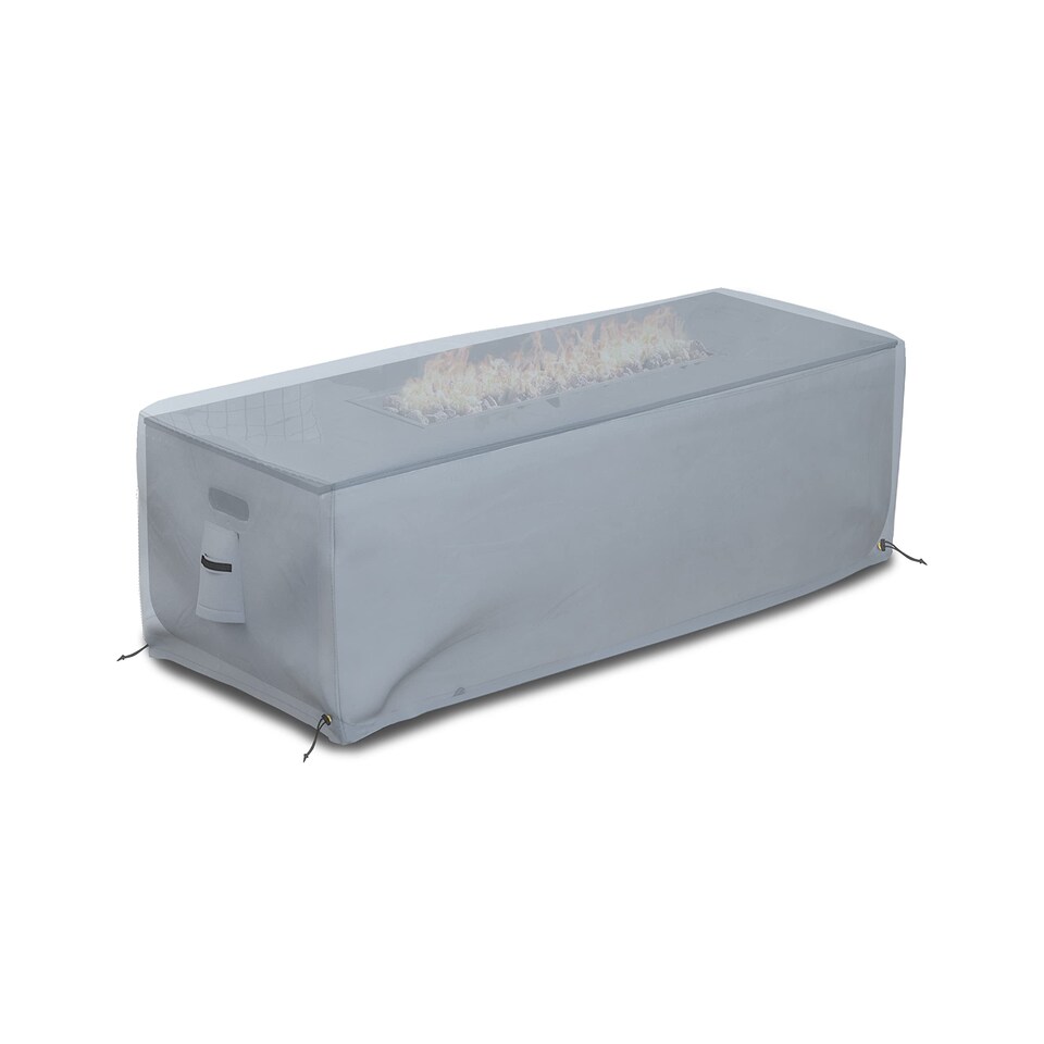 image 1 of Covers&All Rectangular Fire Pit Cover, Rectangle shape, 38 in L x 28 in W x 17 in H, Grey