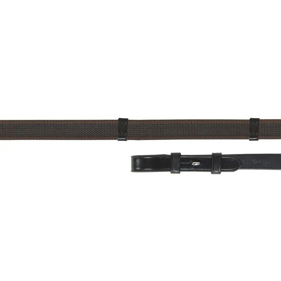 Velociti Gara Leather Continental Horse Reins - Havana - 48cm x 0.6cm