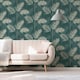 image 2 of Fine Decor South Beach Palm Leaf Wallpaper - Emerald Green - One Size Green