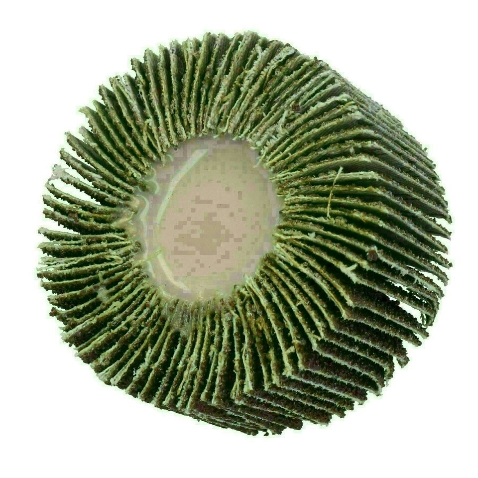 image 1 of 60 Grit 60mm Flap Wheel Disc Abrasive Sanding Pads For Drills 6mm Shank 10pc