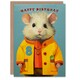 image 1 of Cute Raincoat Kids Age 8 Year Old Mouse Child Kids 8th Birthday Card