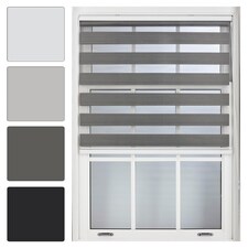 Day and Night Zebra Roller Blind 235cm Wide x 210cm Long | Grey | Dark Grey