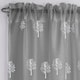 image 2 of Pair of Birch Grey Metallic Tree Print Voile Panels 229 cm (90 inch) Rod Pocket Panels for Bedroom and Living Room