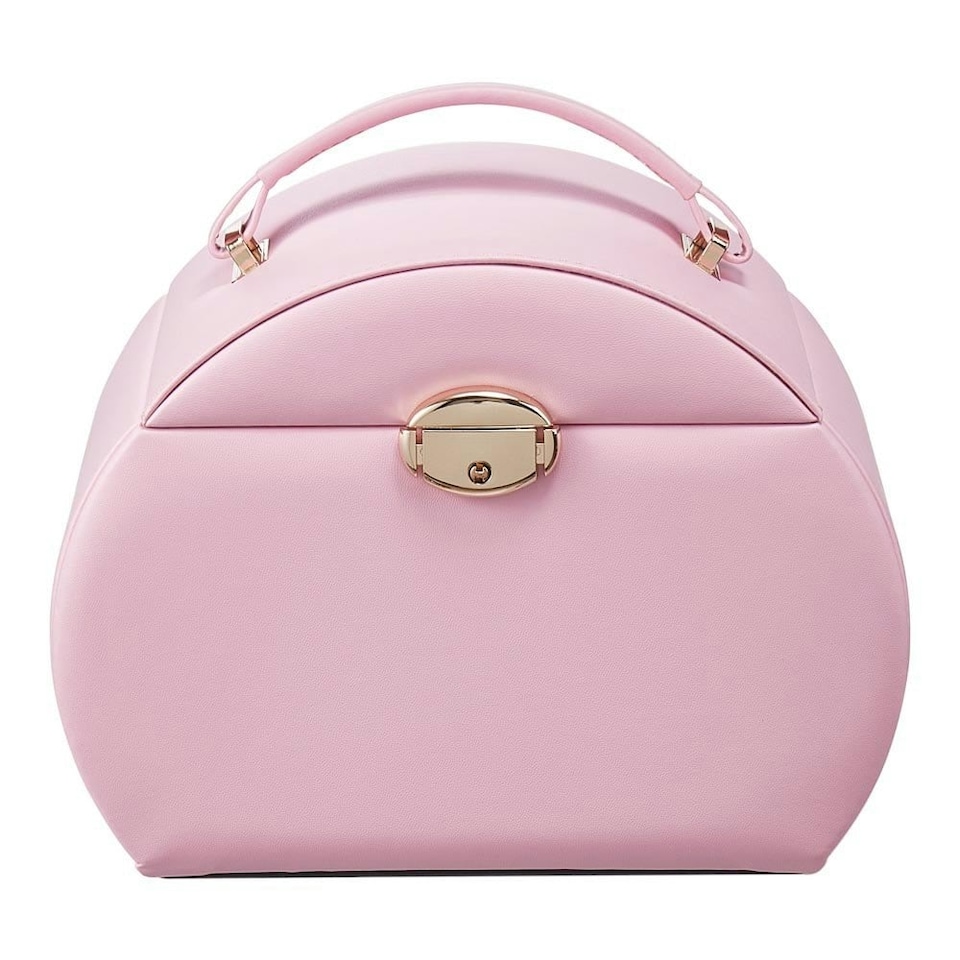 image 1 of Living and Home Stylish Jewellery Box with Handle - Pink