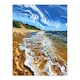 image 3 of West Bay Dorset Abstract Fluid Beach Home Decor Black Framed Wall Art Print A4