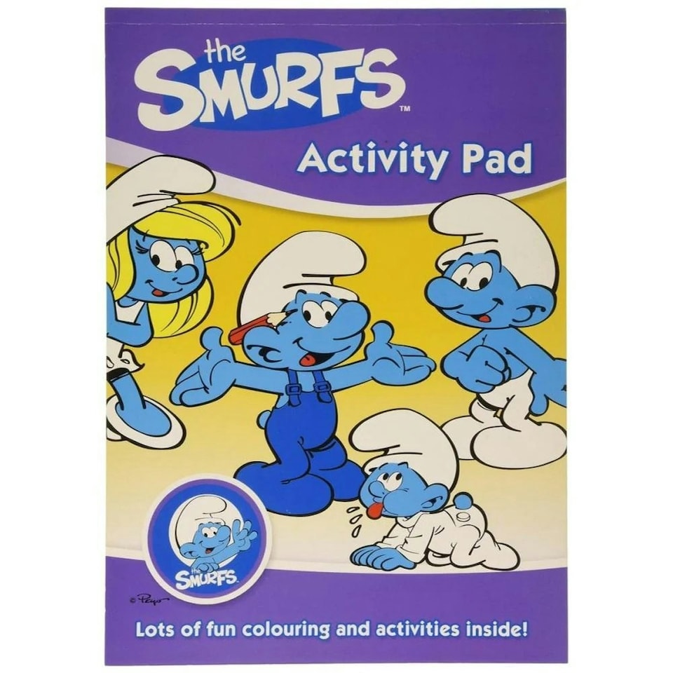 The Smurfs Plastic Activity Pad - Multicoloured - One Size