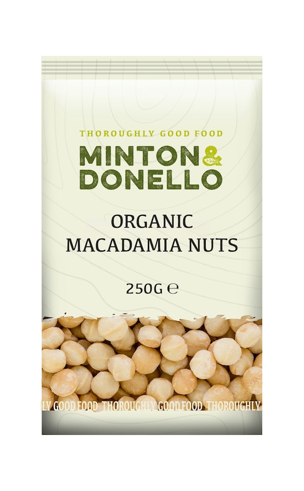 image 1 of Minton & Donello Organic Whole Macadamia Nuts 6 x 250g
