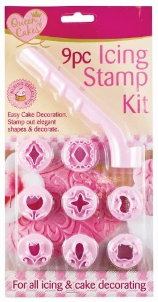 image 1 of Queen of Cakes S/9 FONDANT STAMP SET