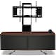 image 6 of Centurion Supports Caru Black Walnut Beam-Thru Remote Friendly Super-Contemporary D Shape Design 32"-65" LED/OLED/LCD TV Cabinet with Mounting Arm Black | Walnut