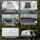 image 6 of Outsunny 6-8 Person Tunnel Tent, Two-room Camping Tent with Carry Bag, Grey