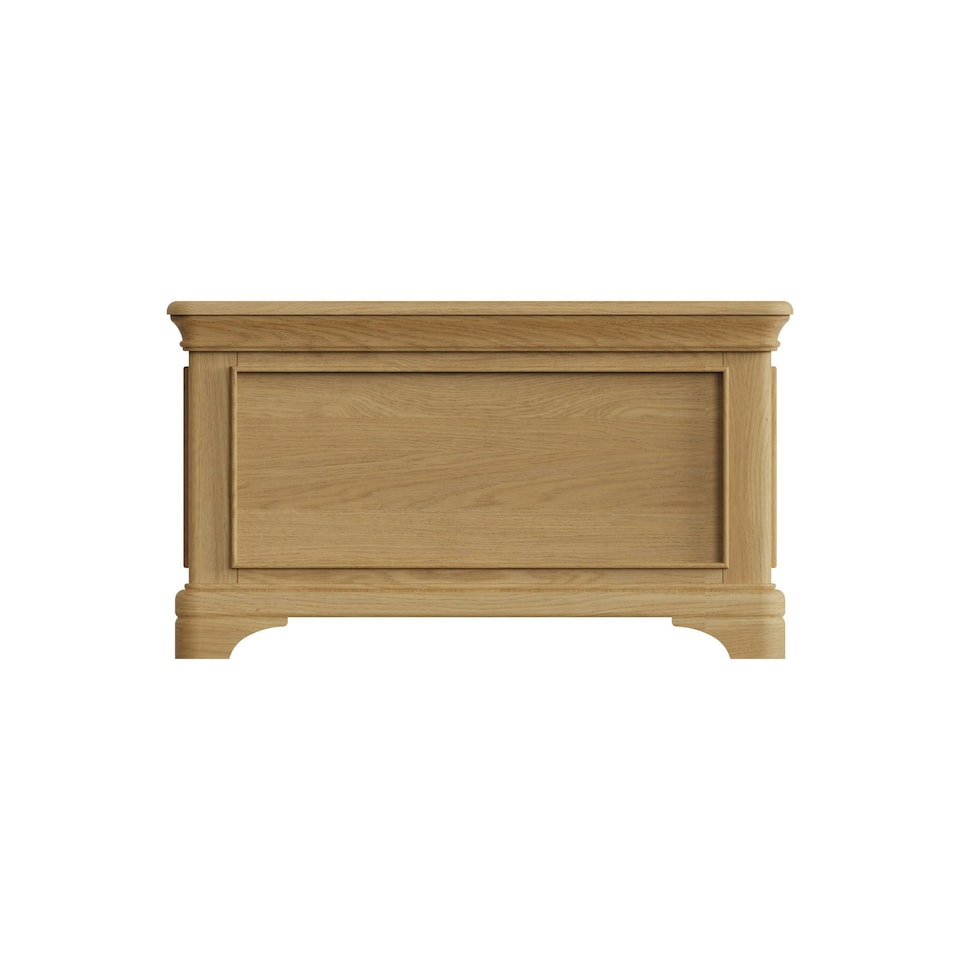 image 1 of Faire Ottoman Blanket Box in Natural Oak with Oak Top Brown