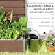 image 5 of Outsunny Raised Garden Bed with Trellis Standing Patio Planter Box Light Brown