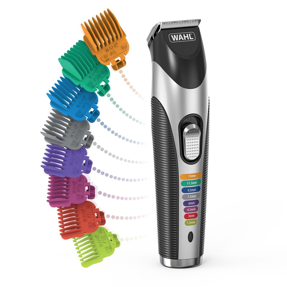 image 1 of Wahl Colour Trim Stubble and Beard Trimmer Kit Silver 9891-117