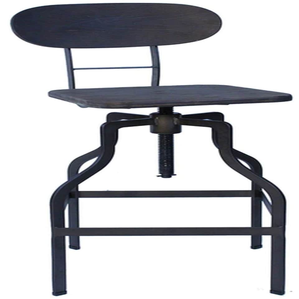 Zapopi Industrial Adjustable Bar Stool - Brown Brown