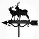 image 3 of Mini Stag Weathervane - Steel - L38 x W38 x H54 cm - Black