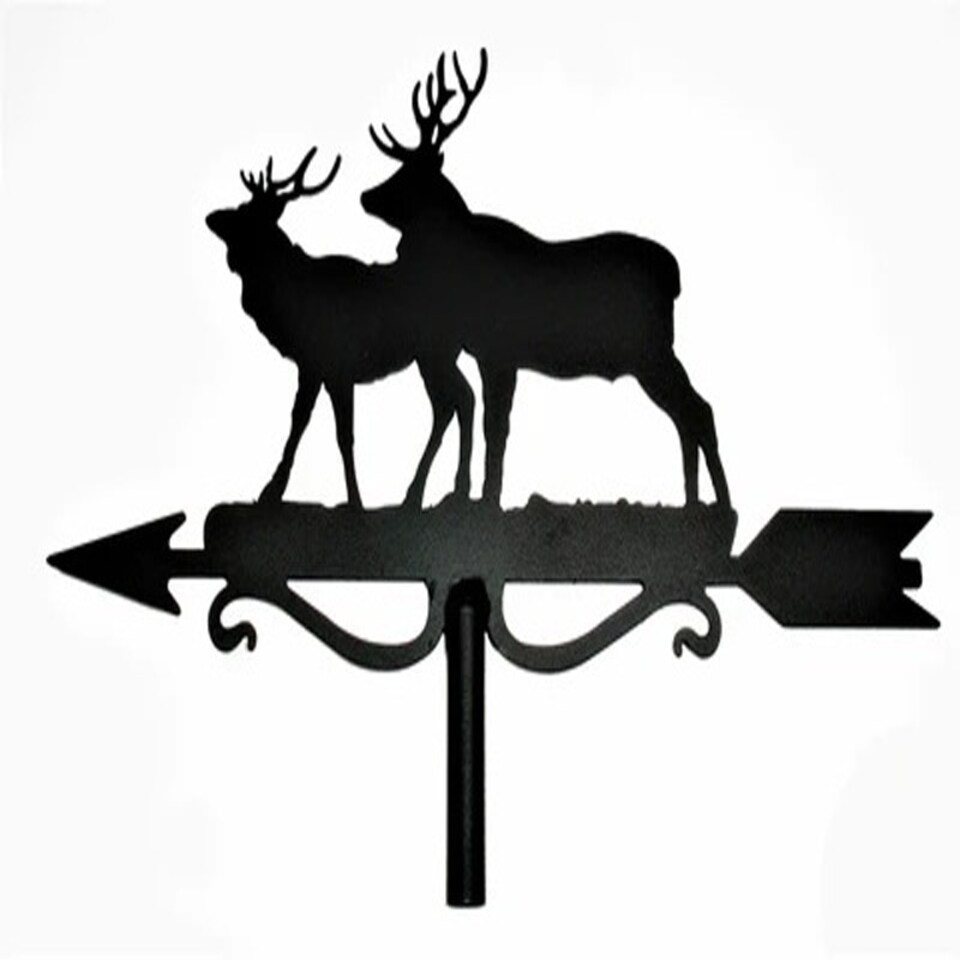 image 1 of Mini Stag Weathervane - Steel - L38 x W38 x H54 cm - Black