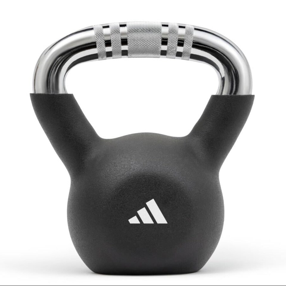 image 1 of Adidas 8kg Neoprene-Coated Cast Iron Kettlebell, Black | Black | Black | Not provided