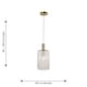 image 7 of Fluted Glass Design Pendant Fitting Finished with Clear Glass and Bronze Effect Colour | Bronze | Clear | 1