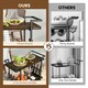 image 6 of COSTWAY 2-tier Kitchen Dining Storage Mobile Cart