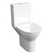 image 1 of Premium CORNER OPEN BACK SQUARE Toilet Set (Saturn) - Cistern - Soft Close Seat - Includes Chrome Flush Button
