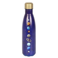 Something Different Solar System Metal Water Bottle - Blue/Gold - One Size | Blue | Gold | One Size
