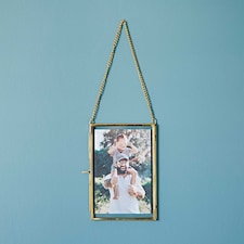 Dia Gold Recycled Glass Hanging Photo Frame