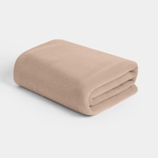 OHS Teddy Fleece Soft Warm Plush Cosy Plain Dyed Throw Over Bed Blanket, 125x150cm (Copy) | Brown | Mocha
