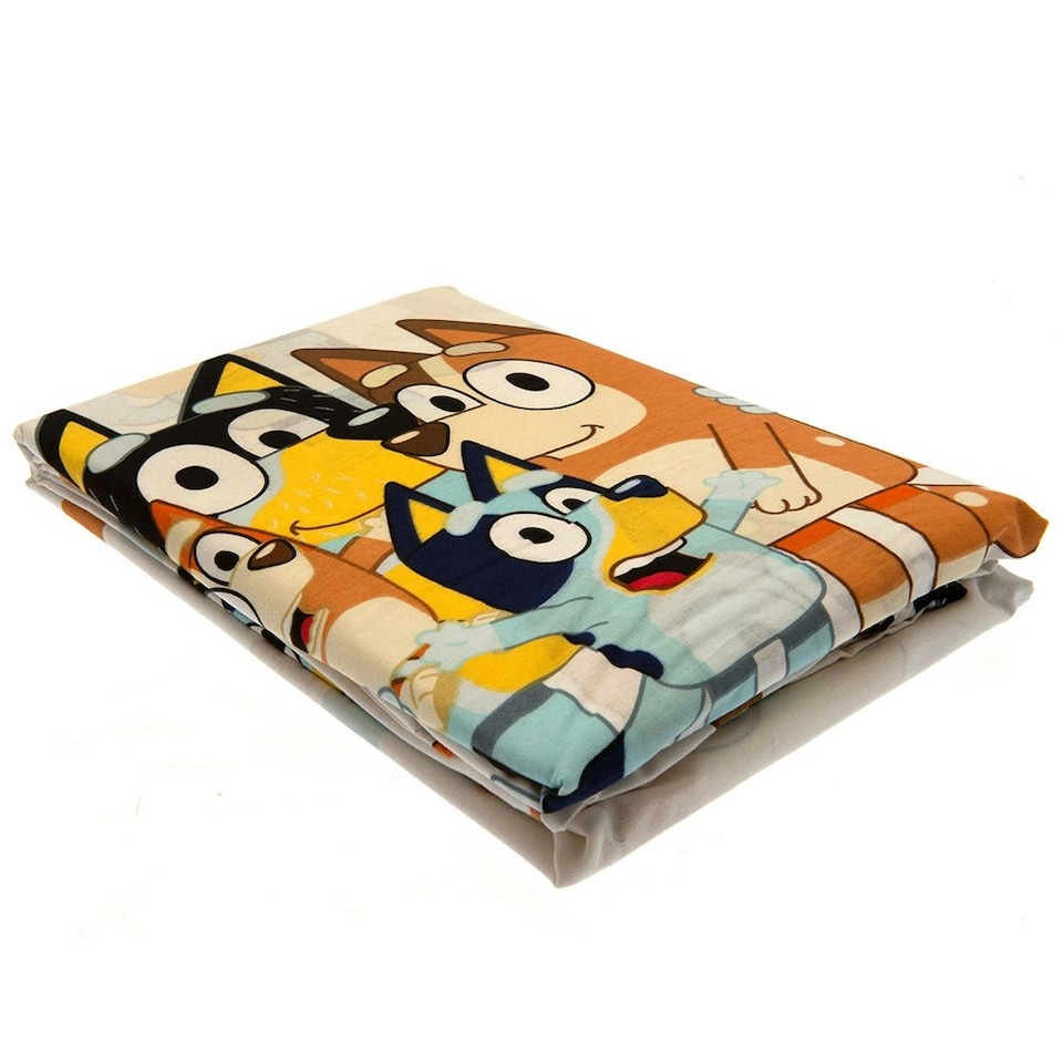 image 1 of Bluey Duvet Cover Set - White/Blue/Orange - Junior