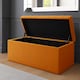 image 2 of 137cm SD Ottoman Storage Box, Burnt Orange Velvet Upholstered Chesterfield Storage Ottoman Box