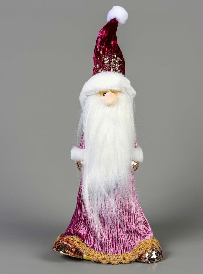 image 1 of 66cm Burgundy Santa - Christmas Figurine
